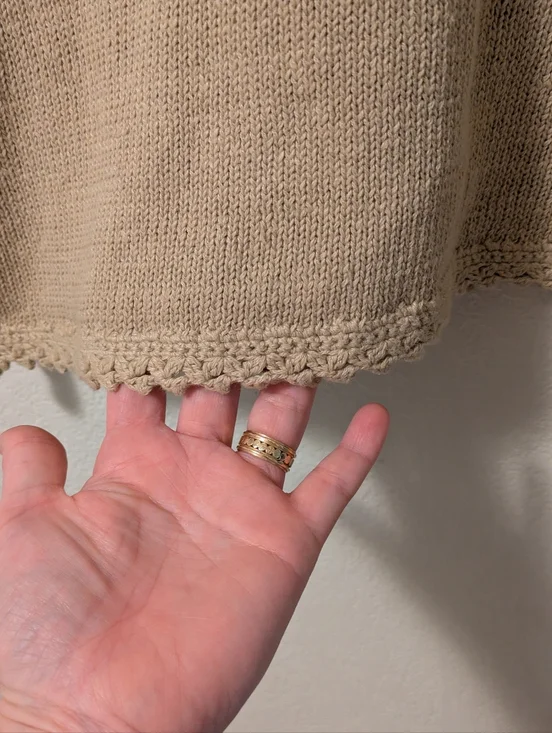 Jenny Vintage Cream Floral Embroidered V-Neck Cardigan Sweater - Picture 7 of 10